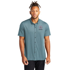 Stretch Pique Full-Button Polo Stretch Pique Full-Button Polo